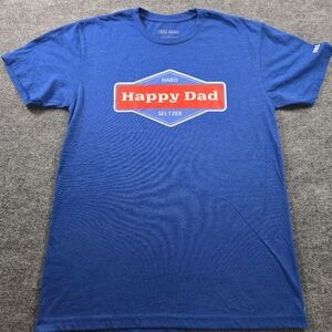 Full Send‎ Happy Dad Hard Seltzer Blue Graphic Tee Size Medium